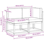 Utendørs Midtbord Og Hjørnesofa 2 Stk Naturlig Og Beige