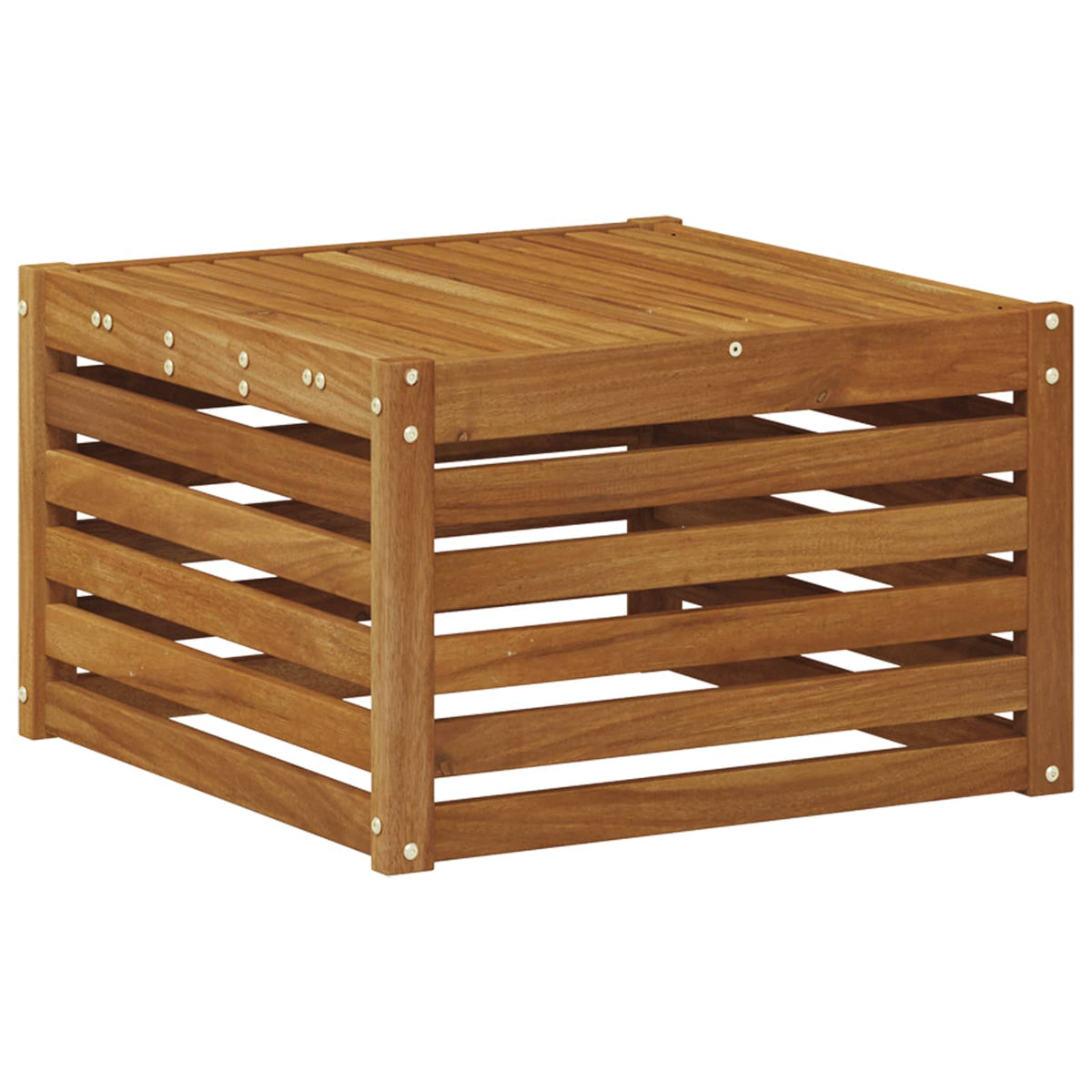 Utebord Solid Akasietre Naturlig 59 X 59 X 37 Cm