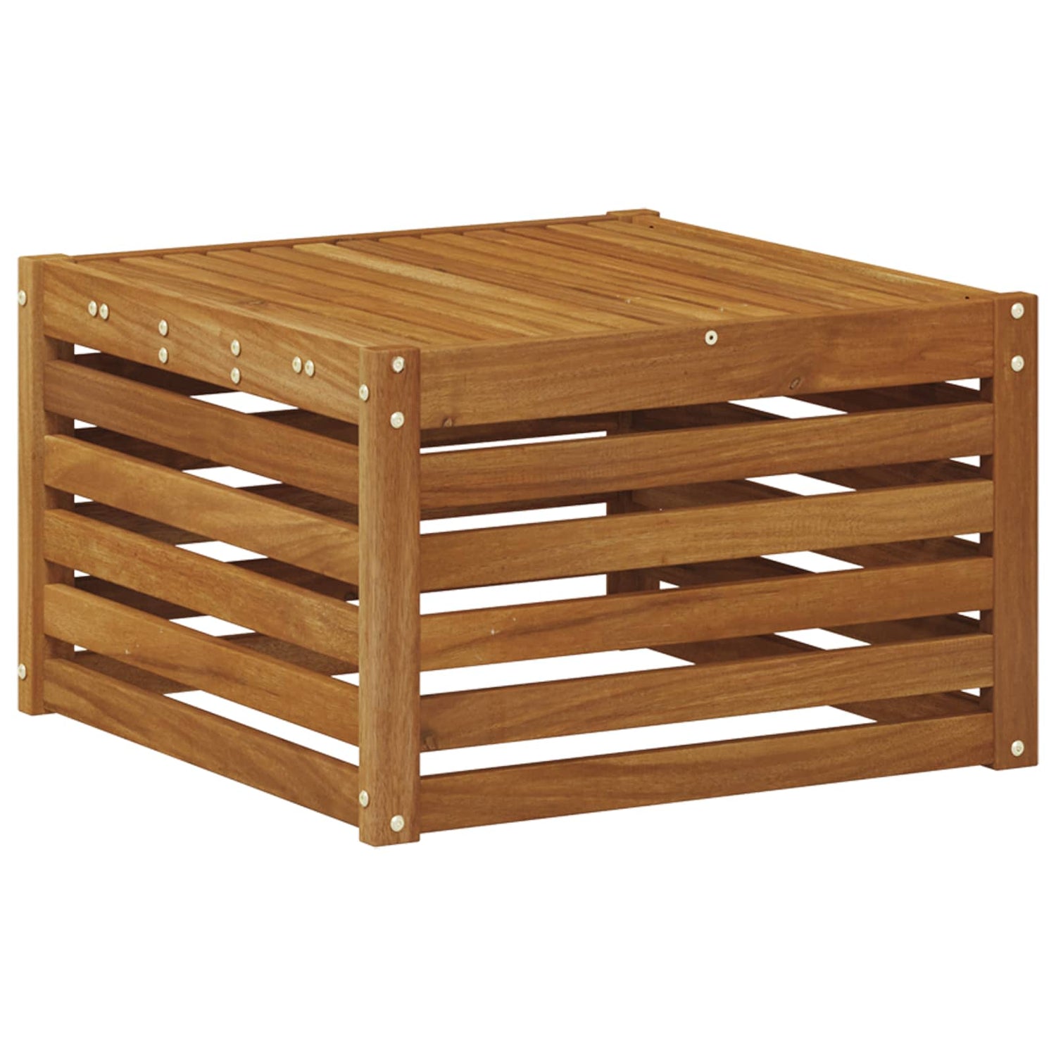 Utebord Solid Akasietre Naturlig 59 X 59 X 37 Cm