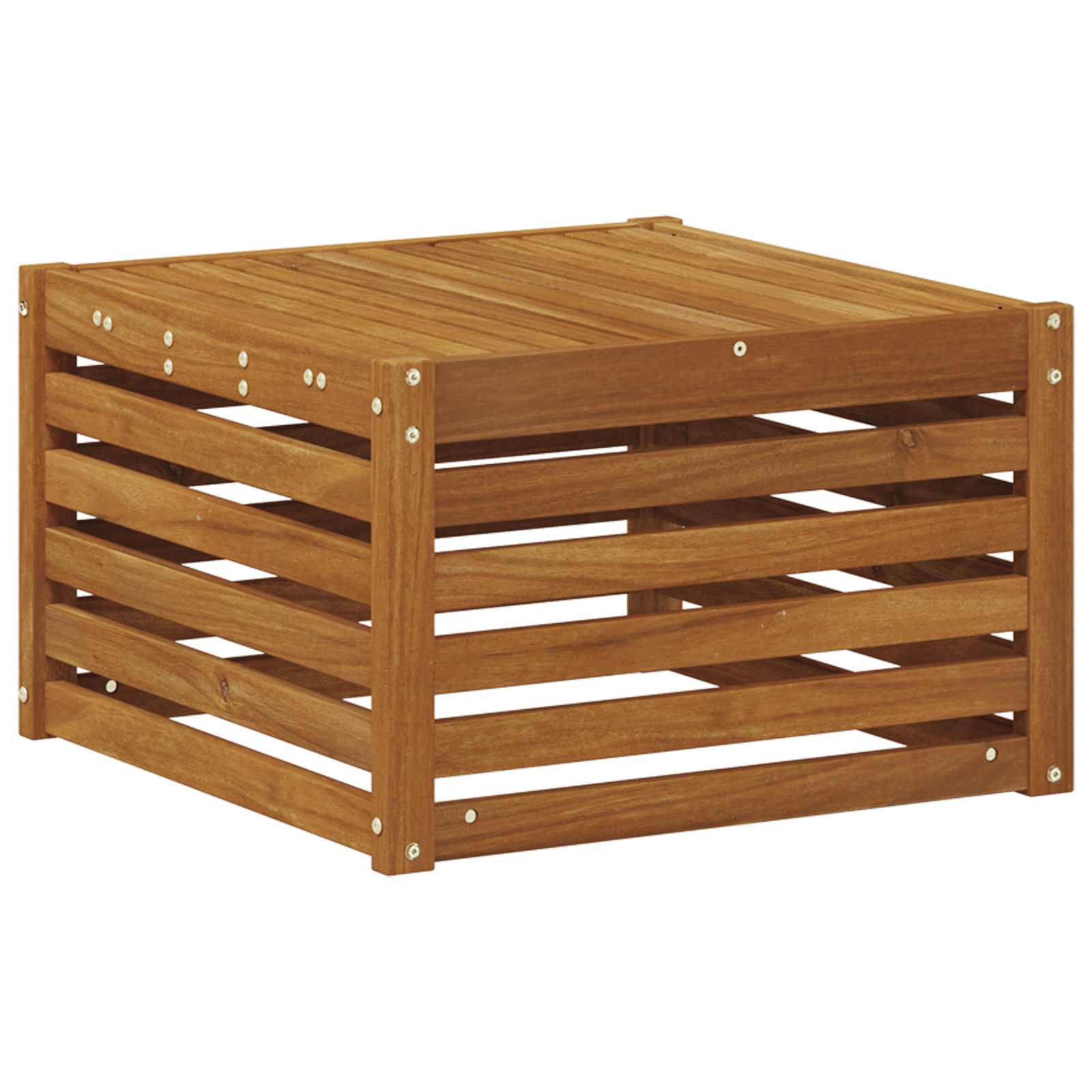Utebord Solid Akasietre Naturlig 59 X 59 X 37 Cm