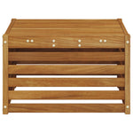 Utebord Solid Akasietre Naturlig 59 X 59 X 37 Cm