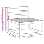 Ute Midt Sofa Solid Akasietre Naturlig 79 X 83 X 73 Cm