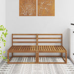 2 Stk Ute Midt Sofa Solid Akasietre Naturlig 158 X 83 X 73 Cm