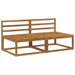 2 Stk Ute Midt Sofa Solid Akasietre Naturlig 158 X 83 X 73 Cm