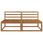 2 Stk Ute Midt Sofa Solid Akasietre Naturlig 158 X 83 X 73 Cm