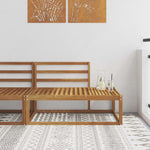 Utendørs End Sofa Naturlig 115 X 83 X 73 Cm Solid Akasietre