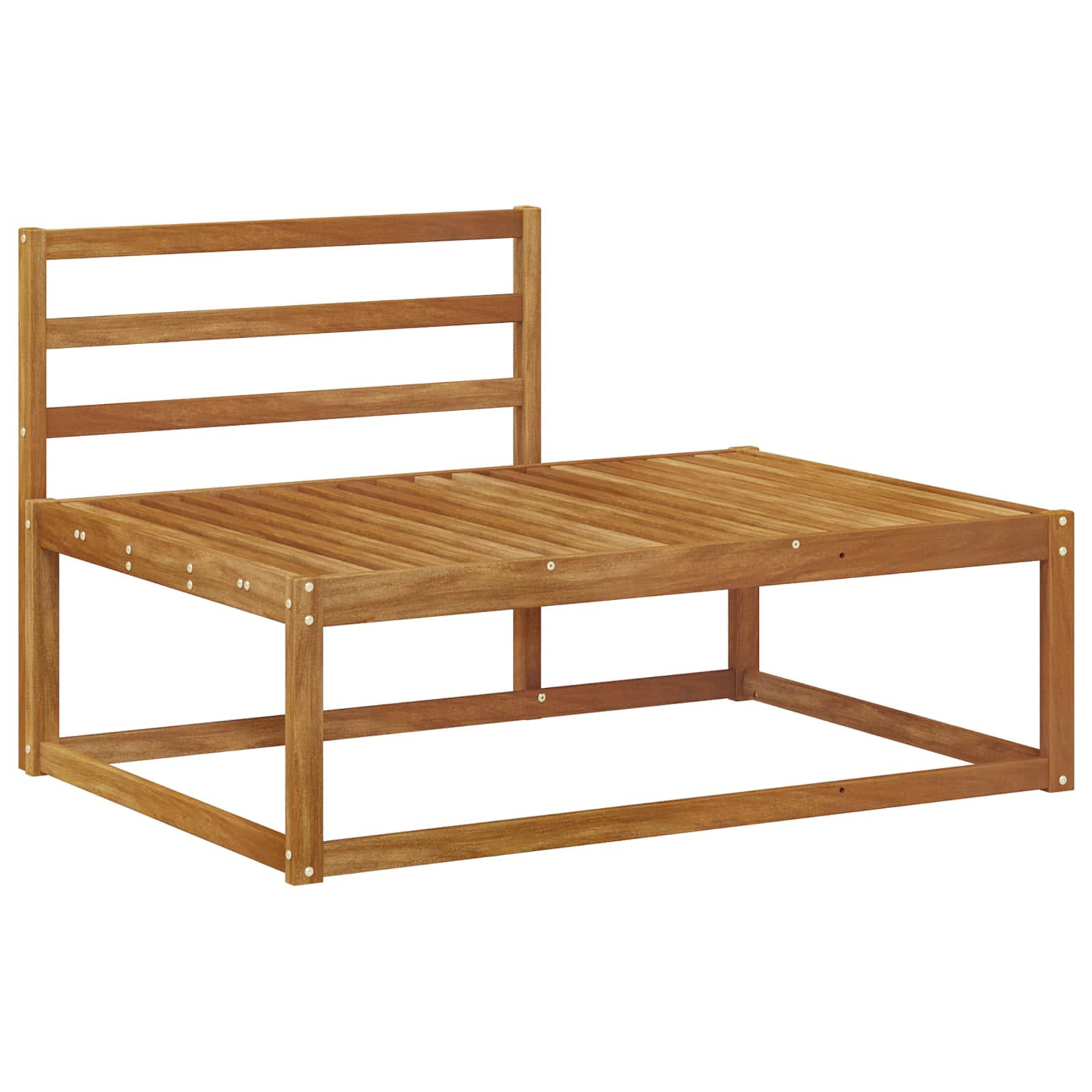 Utendørs End Sofa Naturlig 115 X 83 X 73 Cm Solid Akasietre