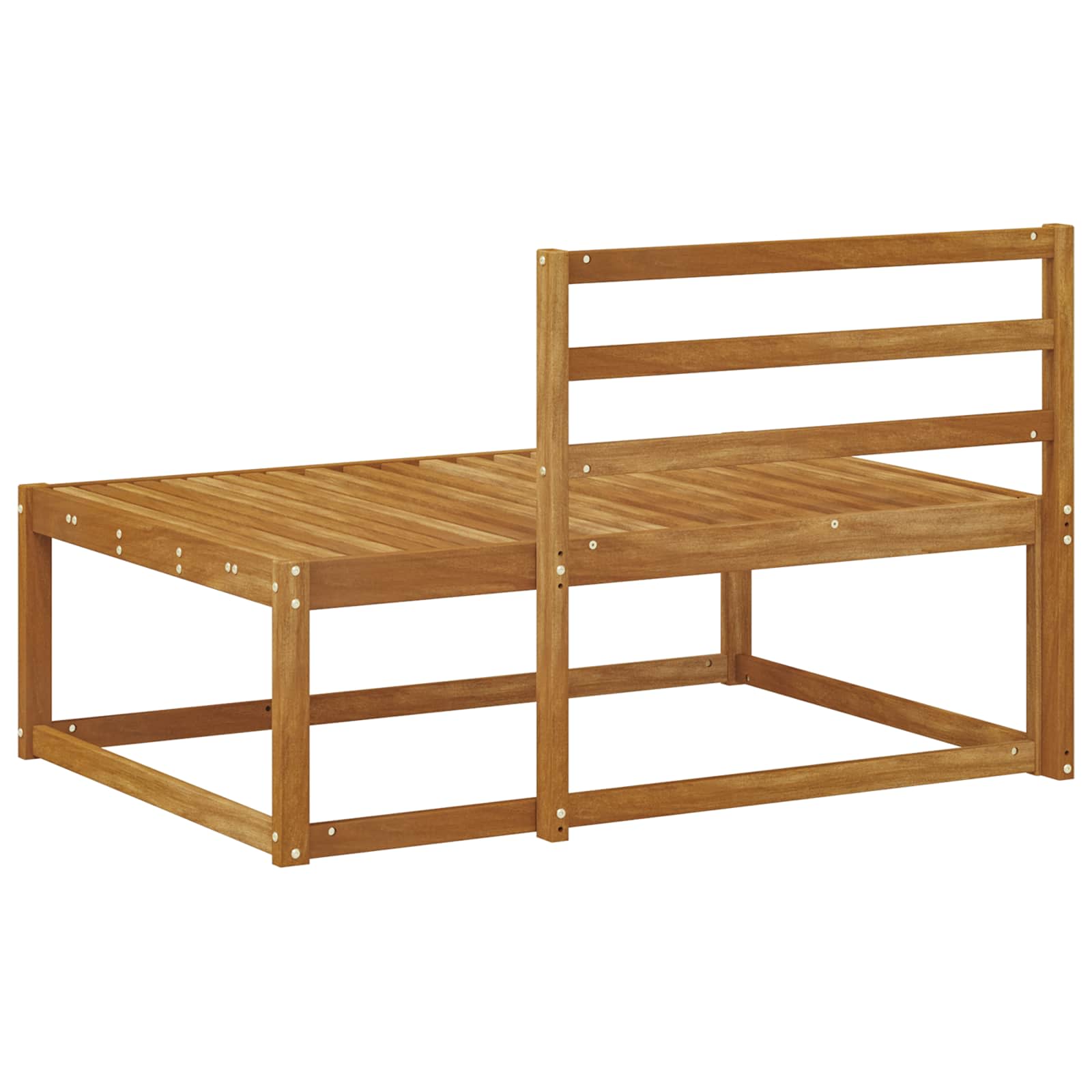 Utendørs End Sofa Naturlig 115 X 83 X 73 Cm Solid Akasietre