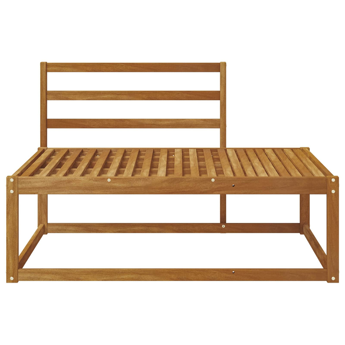 Utendørs End Sofa Naturlig 115 X 83 X 73 Cm Solid Akasietre