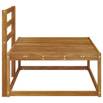 Utendørs End Sofa Naturlig 115 X 83 X 73 Cm Solid Akasietre