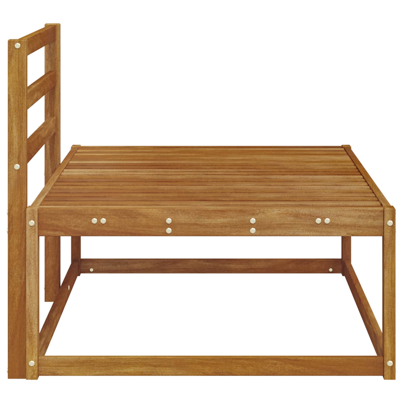 Utendørs End Sofa Naturlig 115 X 83 X 73 Cm Solid Akasietre