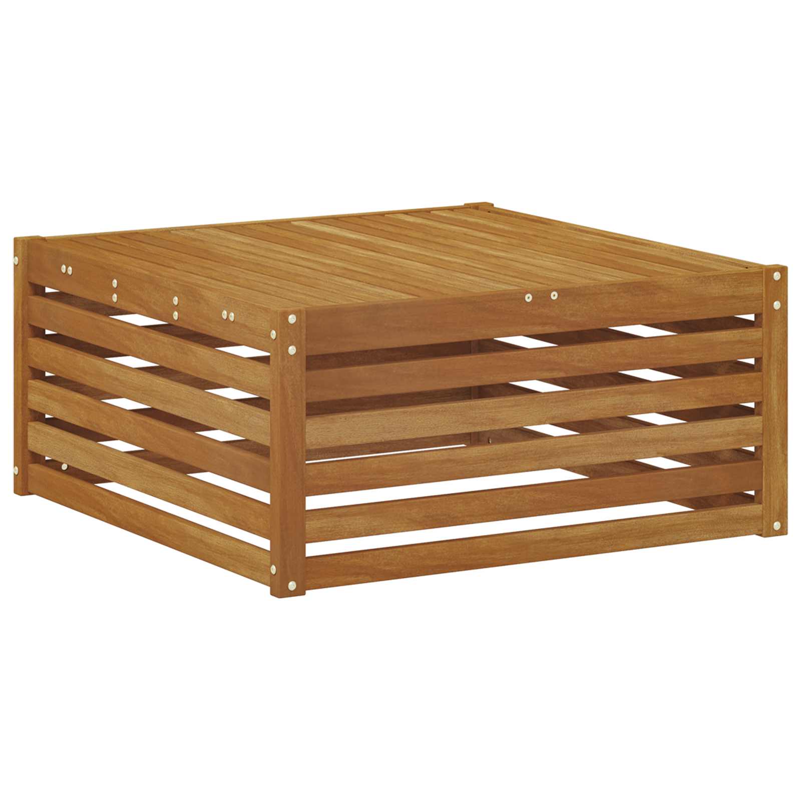 Utebord Solid Akasietre Naturlig 79 X 79 X 37 Cm
