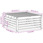 Utebord Solid Akasietre Naturlig 79 X 79 X 37 Cm