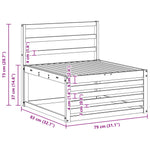 Ute Midt Sofa Solid Akasietre Naturlig 79 X 83 X 73 Cm