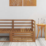 Utendørs Hjørnesofa Solid Akasietre Naturlig 83 X 83 X 73 Cm