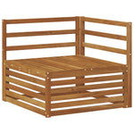 Utendørs Hjørnesofa Solid Akasietre Naturlig 83 X 83 X 73 Cm