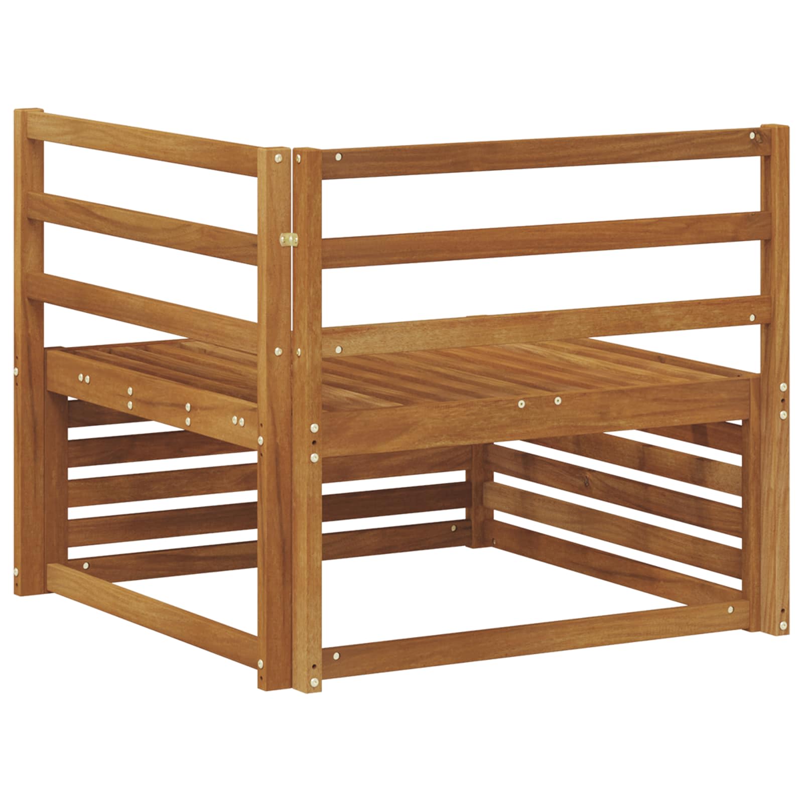 Utendørs Hjørnesofa Solid Akasietre Naturlig 83 X 83 X 73 Cm