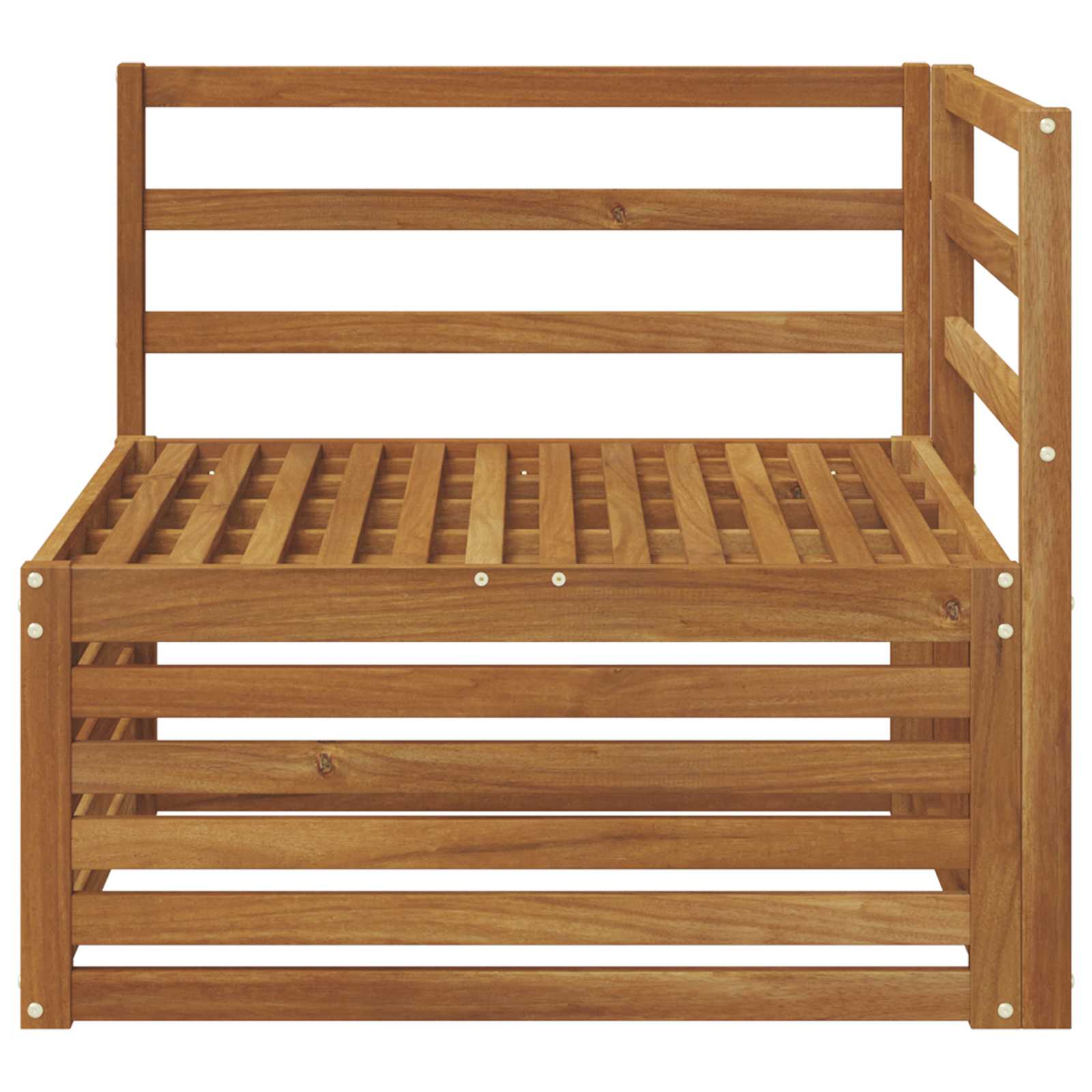 Utendørs Hjørnesofa Solid Akasietre Naturlig 83 X 83 X 73 Cm