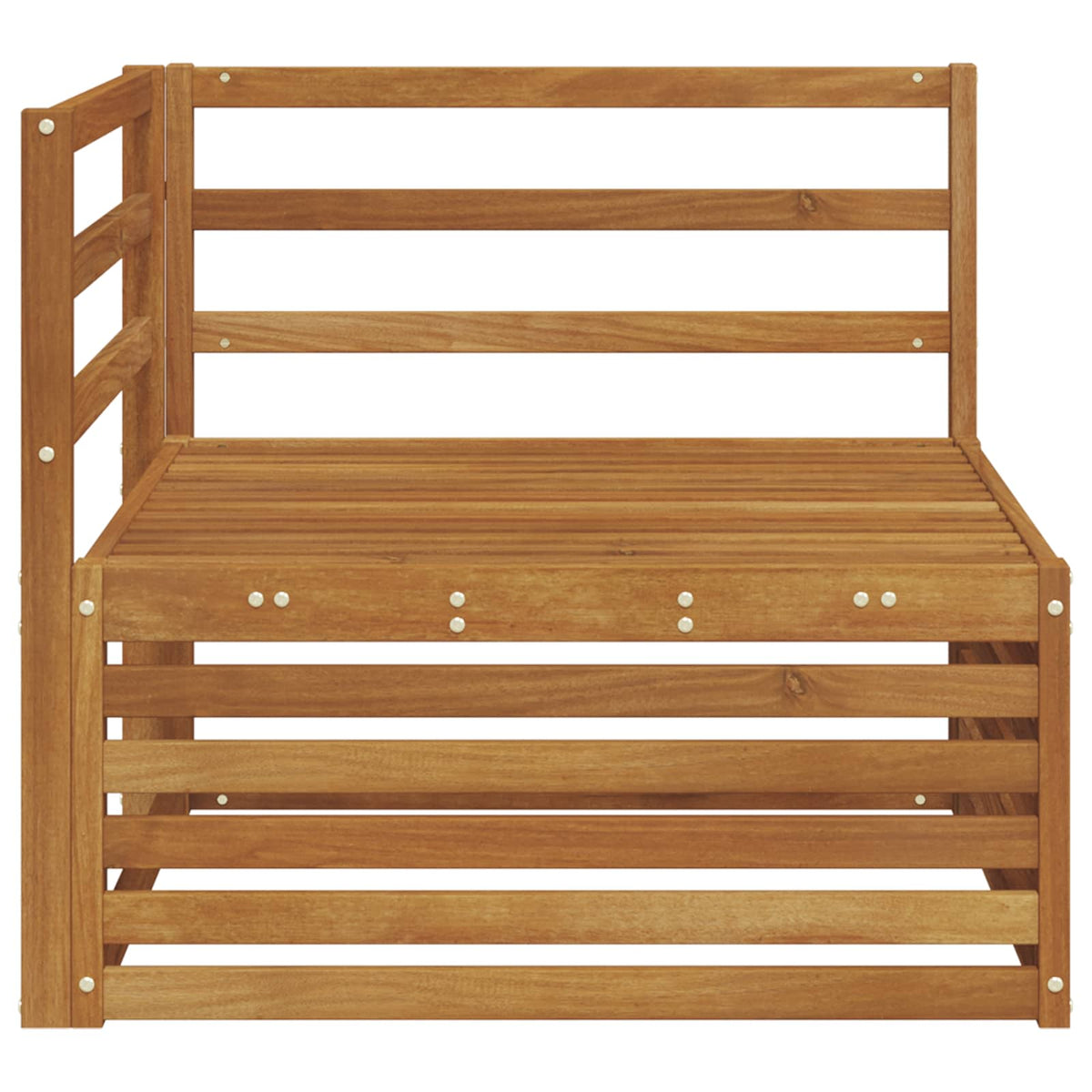 Utendørs Hjørnesofa Solid Akasietre Naturlig 83 X 83 X 73 Cm
