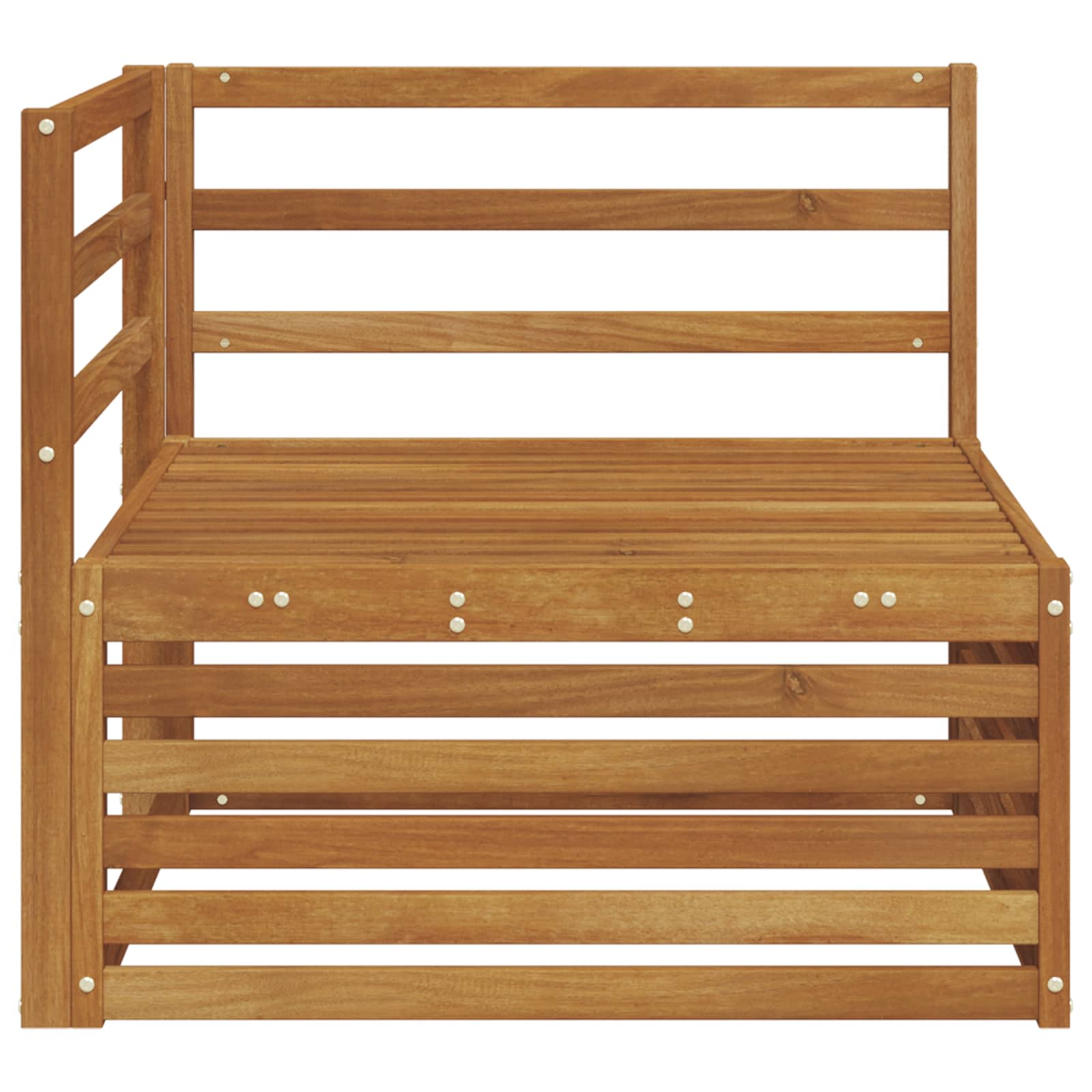 Utendørs Hjørnesofa Solid Akasietre Naturlig 83 X 83 X 73 Cm