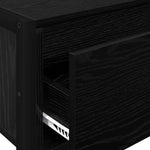 Avlastningsbord Svart Eik 100 X 36 X 75 Cm Konstruert Tre