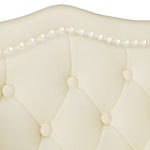 Chesterfield Benk Med Pute Krem 120,5 X 65 X 75 Cm Kunstlær