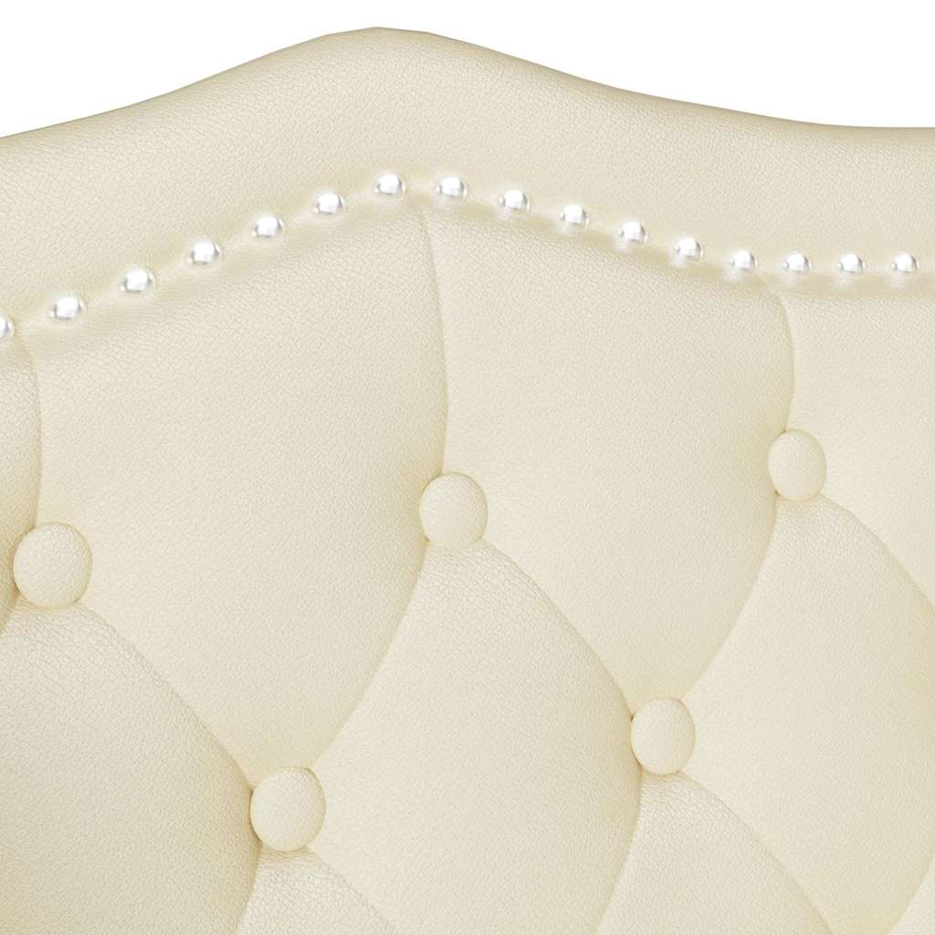 Chesterfield Benk Med Pute Krem 120,5 X 65 X 75 Cm Kunstlær