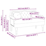Chesterfield Benk Med Pute Krem 120,5 X 65 X 75 Cm Kunstlær