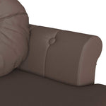 Chesterfield Benk Med Pute Brun 120,5 X 65 X 75 Cm Kunstlær