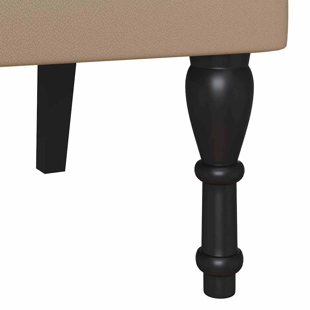 Chesterfield Benk Cappuccino 120,5 X 65 X 75 Cm Kunstlær