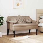 Chesterfield Benk Cappuccino 120,5 X 65 X 75 Cm Kunstlær
