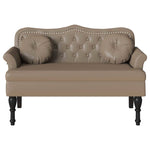 Chesterfield Benk Cappuccino 120,5 X 65 X 75 Cm Kunstlær