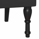 Chesterfield Benk Med Pute Svart 120,5 X 65 X 75 Cm Kunstlær