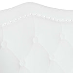 Chesterfield Benk Med Pute Hvit 120,5 X 65 X 75 Cm Kunstlær