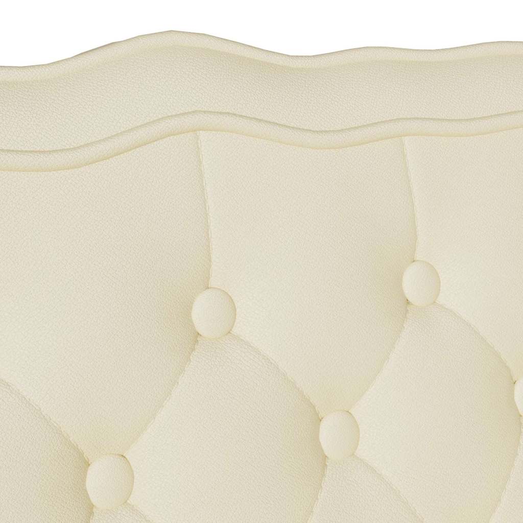 Chesterfield Benk Krem 119.5 X 64.5 X 75 Cm Kunstlær