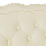 Chesterfield Benk Krem 119.5 X 64.5 X 75 Cm Kunstlær