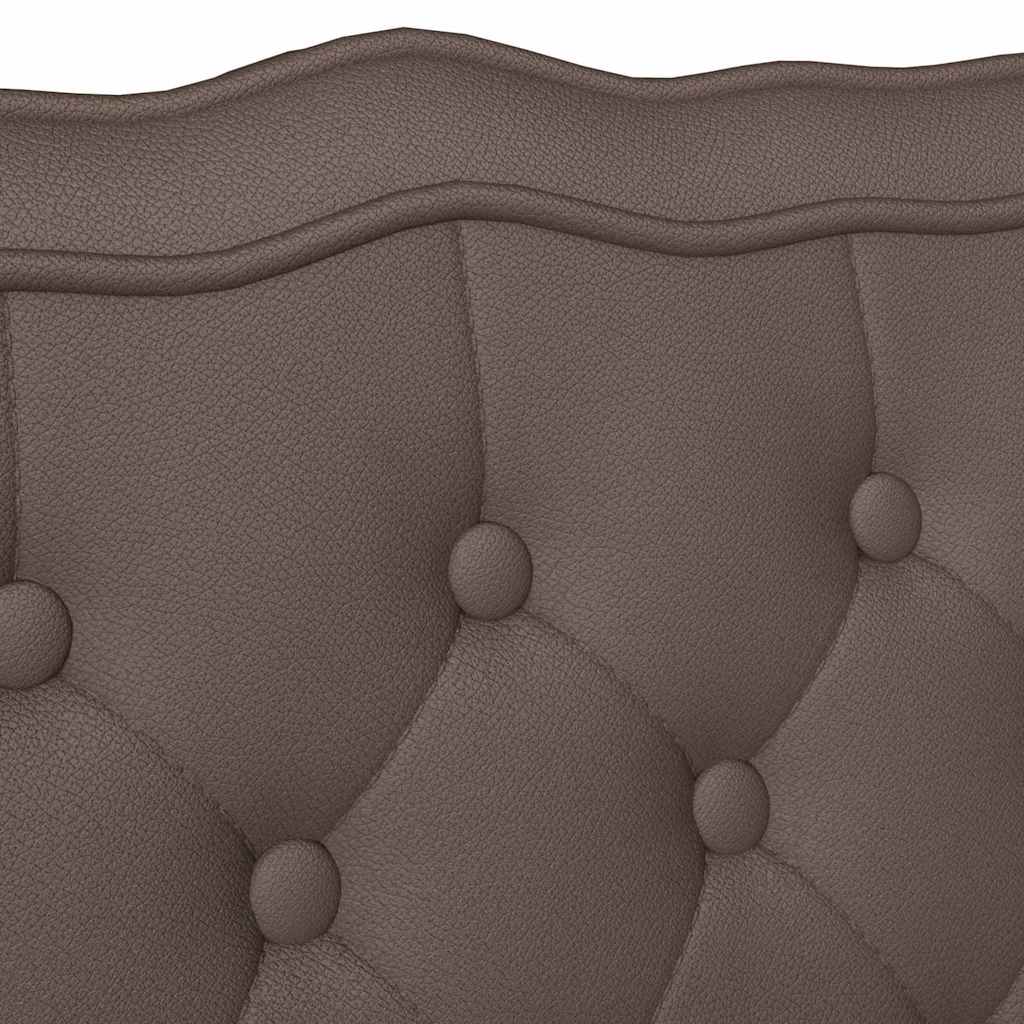 Chesterfield Benk Brun 119.5 X 64.5 X 75 Cm Kunstlær