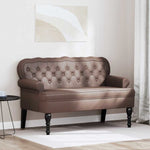Chesterfield Benk Brun 119.5 X 64.5 X 75 Cm Kunstlær