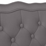 Chesterfield Benk Grå 119.5 X 64.5 X 75 Cm Kunstlær