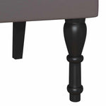 Chesterfield Benk Grå 119.5 X 64.5 X 75 Cm Kunstlær