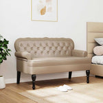Chesterfield Benk Cappuccino 119.5 X 64.5 X 75 Cm Kunstlær