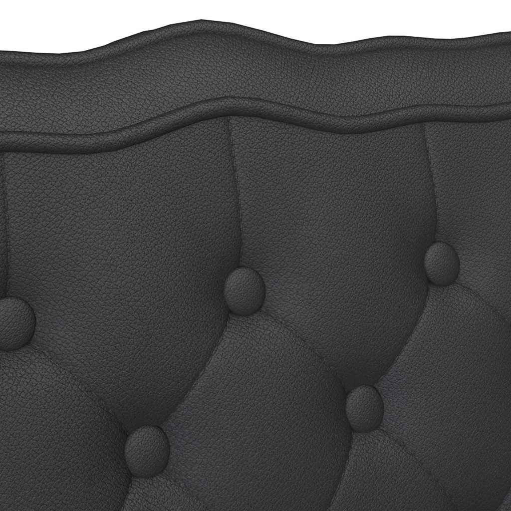 Chesterfield Benk Svart 119.5 X 64.5 X 75 Cm Kunstlær