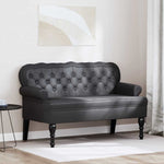 Chesterfield Benk Svart 119.5 X 64.5 X 75 Cm Kunstlær