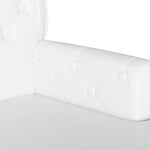 Chesterfield Benk Hvit 119.5 X 64.5 X 75 Cm Kunstlær