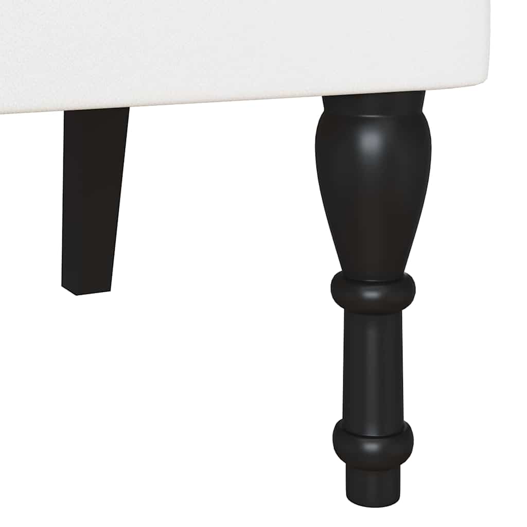 Chesterfield Benk Hvit 119.5 X 64.5 X 75 Cm Kunstlær