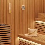 Sauna Tilbehørssett 4 Pcs Brun Massiv Furutre Og Hamp