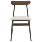 Spisestuestol 2 Pcs Mørk Brun, Lys Solid Gummitre