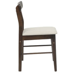 Spisestuestol 2 Pcs Mørk Brun, Lys Solid Gummitre