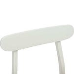 Spisestuestol 2 Pcs Hvit Og Naturlig Solid Gummitre