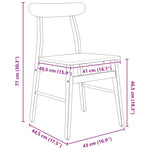 Spisestuestol 2 Pcs Hvit Og Naturlig Solid Gummitre